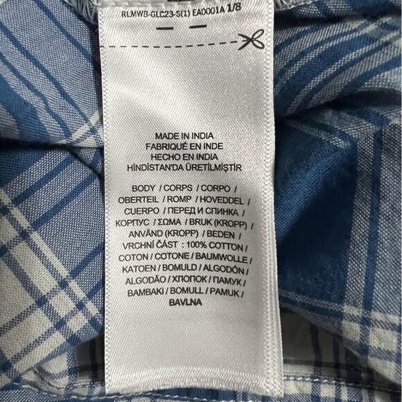 Ralph Lauren Plaid Tiered Cotton Halter Maxi Dress Size 10 - Picture 13 of 16